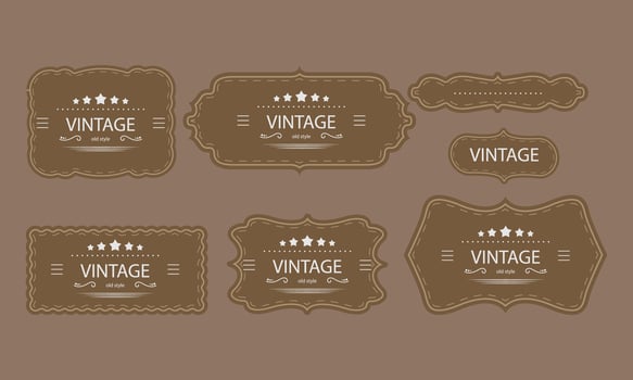 Vintage Label and Frame Collection for Classic Retro Branding and Packaging vector