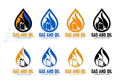 oil and gas logo design illustration vector
