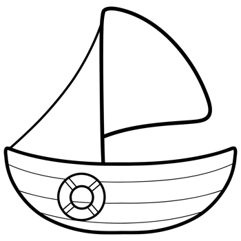 Sea boat doodle png