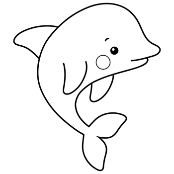 Cute dolphin doodle png