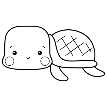 Baby turtle doodle png