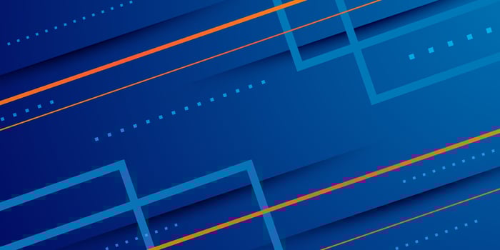 Abstract dark blue background with shadow and orange lines pattern . 3d look and cool design vector