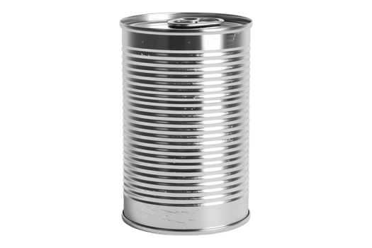 Tin can isolated on transparent background. png