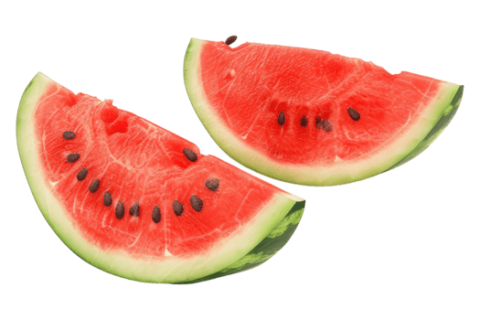 Watermelon slice isolated on transparent background. png