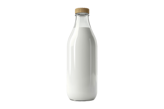 A bottle of milk on transparent background png
