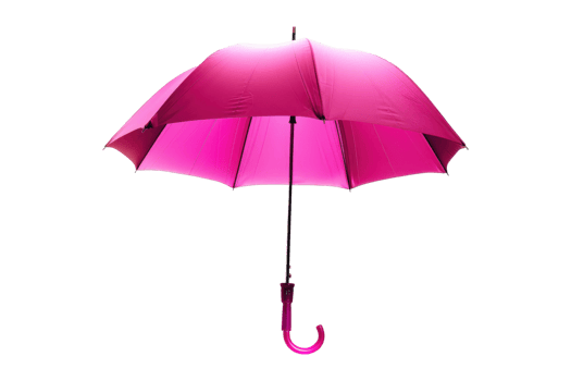 Pink umbrella isolated on transparent background png