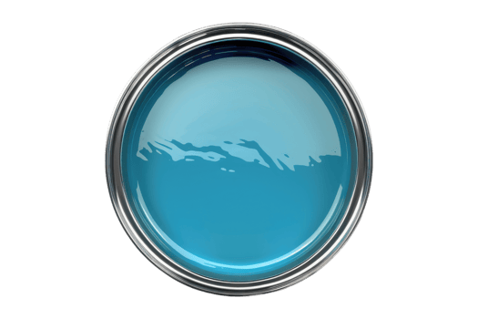 Paint can, top view isolated on transparent background. png