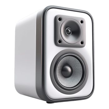 A white speaker on transparent background png