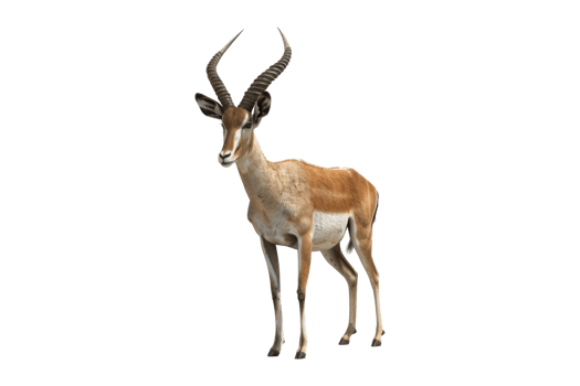 Antelope isolated on transparent background. png