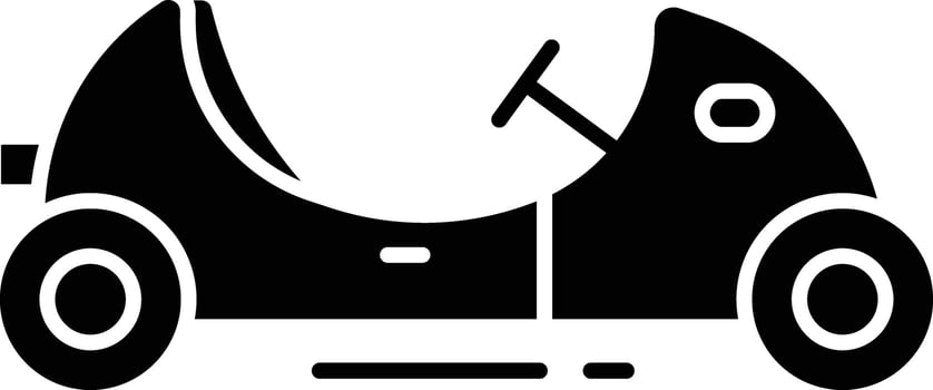 race toy car solid glyph illustration vector