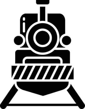 Train solid glyph illustration vector