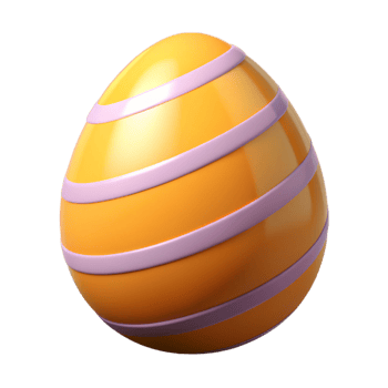 The Easter egg in 3D element png
