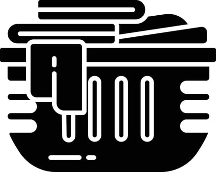 Laundry solid glyph illustration vector