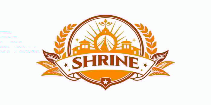 Shrine Premium Organic Natural Wheat Product Banner Logo Illustration Design vector