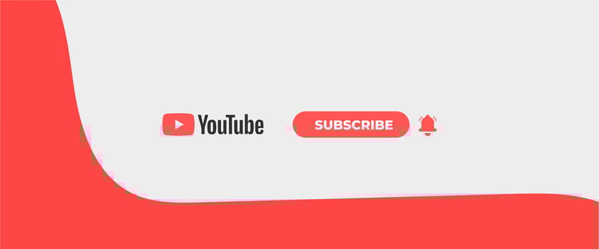 Colorful Channel Header with Subscribe button vector