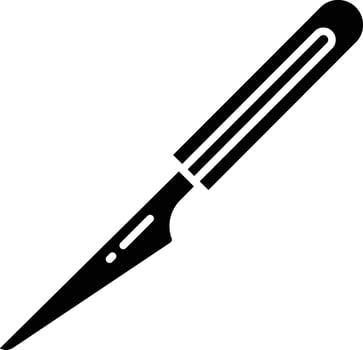 Scalpel solid glyph illustration vector