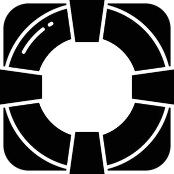 Lifesaver solid glyph illustration vector
