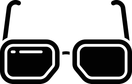 Eye Glasses solid glyph illustration vector