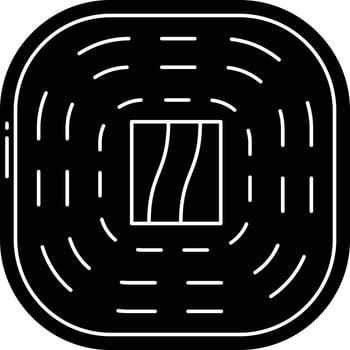Sushi Roll solid glyph illustration vector