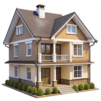 Eye catching House isolated on transparent background png