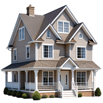 Minimalist House isolated on transparent background png