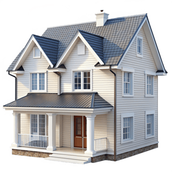 Smart Modern House isolated on transparent background png
