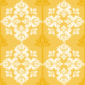 Classic Damask Seamless Pattern baroque style Elegant Textile Design and wallpaper vector