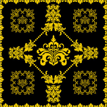 Classic Damask Seamless Pattern baroque style Elegant Textile Design vector