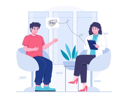Psychotherapy counseling concept vector