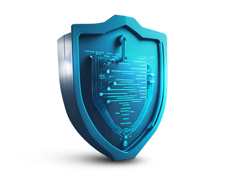 Cyber security and data protection of private information. Locks of blue shield concept. png