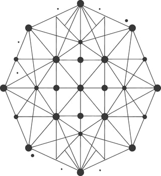 A black and white image of a geometric pattern vector