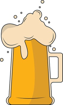 Illustration of Beer in the Glass vector