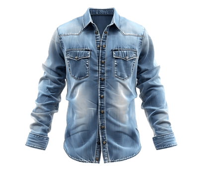 Blue Shirt Mockup. Isolated on transparent background png
