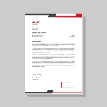LETTERHEAD DESIGN TEMPLATE vector