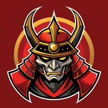 Samurai Warrior Logo Design vector