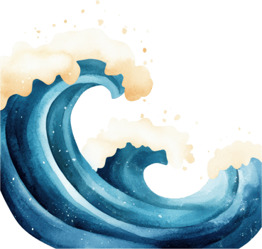 Ethereal Watercolor Wave in Motion Captivates the Eye png