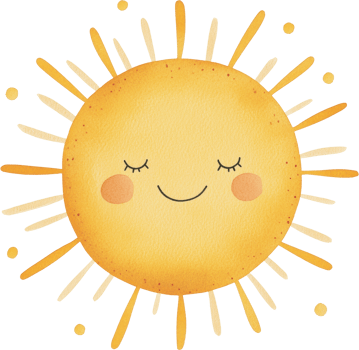 Adorable Smiling Sun Radiating Positivity and Warmth png
