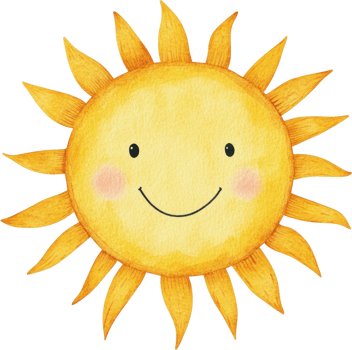Charming Smiling Sun Radiates Warmth and Joy png