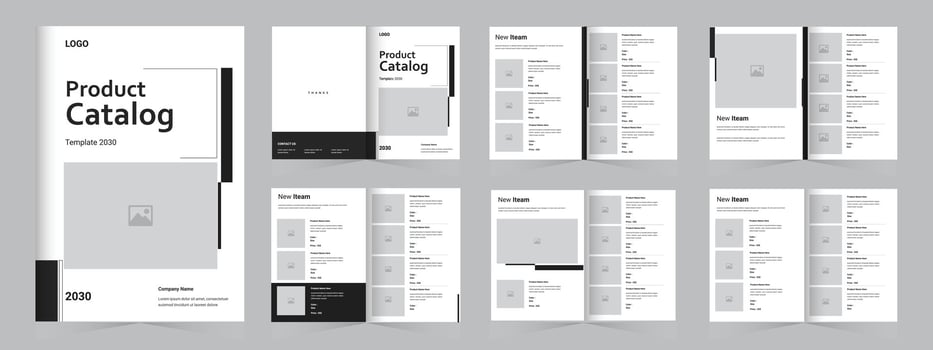 Product Catalog Template Design, Modern Catalogue Template for Company Catalog, furniture, fashion and Beauty Product Catalogue vector