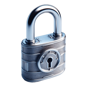 Padlock and protection isolated on transparent background png