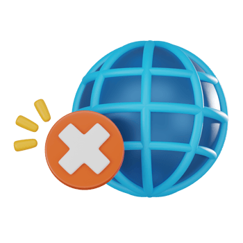 Empty State 3D Illustration, No Internet Connection Icon png