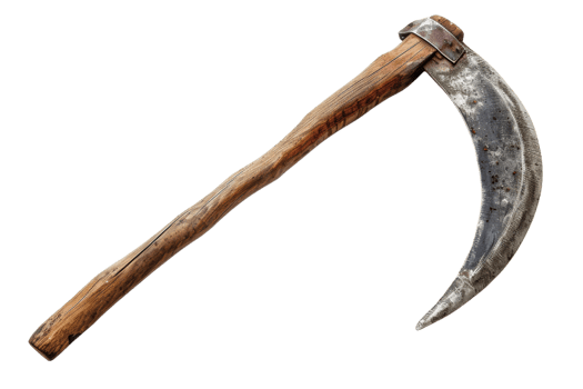 A Rustic Scythe for Cutting Grass png
