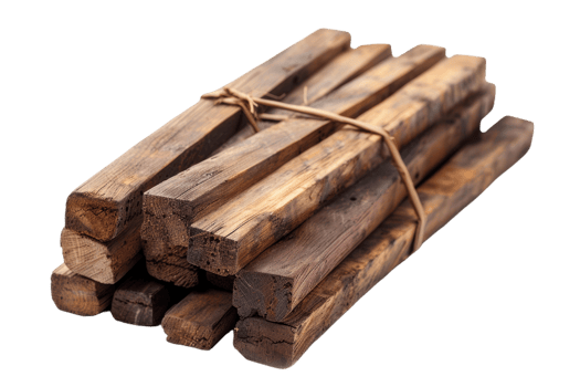 Rustic Wooden Stakes Bound Together png