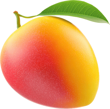 Vibrant Yellow Red Mango with Leaf Summer s Juicy Delight png