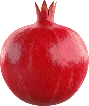 Vibrant Red Pomegranate Against Transparent Background png