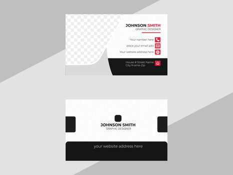 modern orange abstract business card design vector