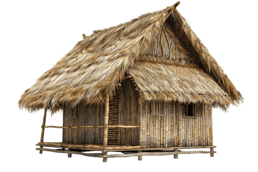 Polynesian Tiki Hut With Thatched Roof png