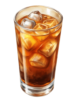 Glass of Iced Tea with Fresh Mint Illustration png