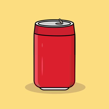 Soda aluminum cans illustration isolated on a solid color background vector