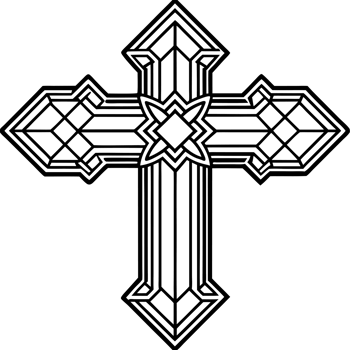 black geometric cross cutouts png